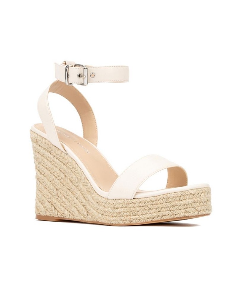 Women's Gale Wide Width Wedge Sandals Tan/Beige $57.48 Shoes