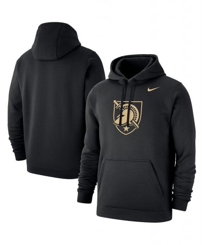 Men's Black Army Black Knights Logo Club Pullover Hoodie $46.74 Sweatshirt