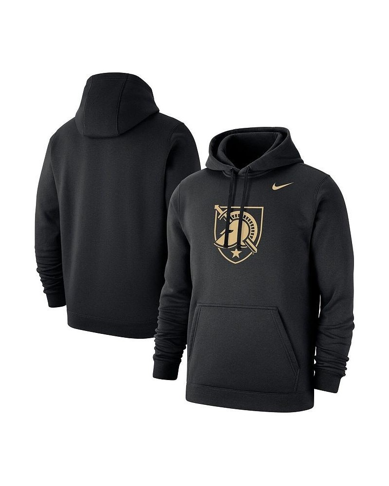 Men's Black Army Black Knights Logo Club Pullover Hoodie $46.74 Sweatshirt