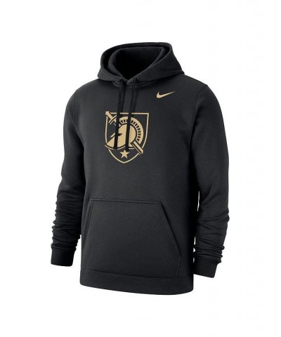 Men's Black Army Black Knights Logo Club Pullover Hoodie $46.74 Sweatshirt