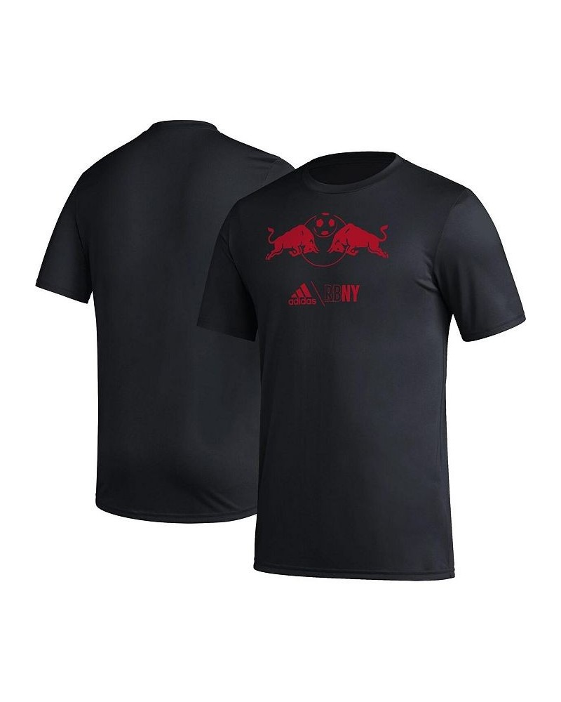 Men's Black New York Red Bulls Icon T-shirt $24.29 T-Shirts