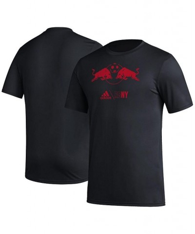 Men's Black New York Red Bulls Icon T-shirt $24.29 T-Shirts