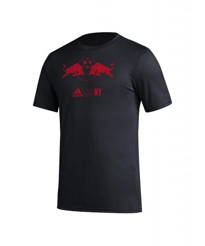 Men's Black New York Red Bulls Icon T-shirt $24.29 T-Shirts