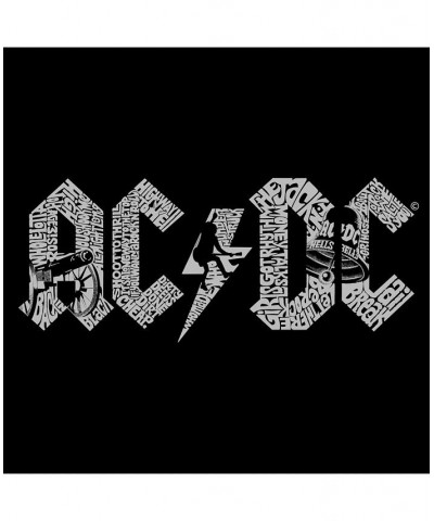 Men's Raglan AC/DC Word Art T-shirt Gray $22.50 T-Shirts