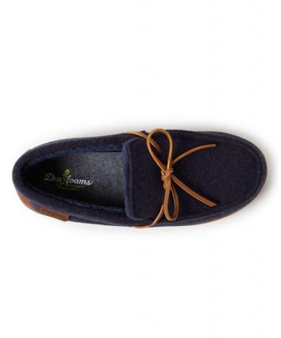 Men's Woodstock Energy Return Moccasin Slippers Blue $37.60 Shoes