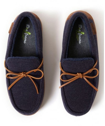 Men's Woodstock Energy Return Moccasin Slippers Blue $37.60 Shoes