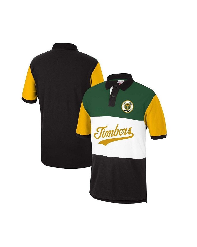 Men's Green Portland Timbers Since '96 Color Blocked Polo Shirt $36.55 Polo Shirts