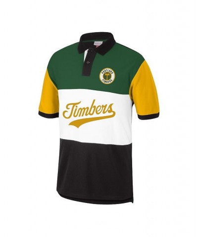 Men's Green Portland Timbers Since '96 Color Blocked Polo Shirt $36.55 Polo Shirts