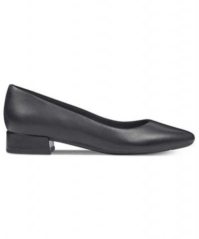 Women's Caldise Slip-on Low Heel Dress Pumps Black $43.56 Shoes