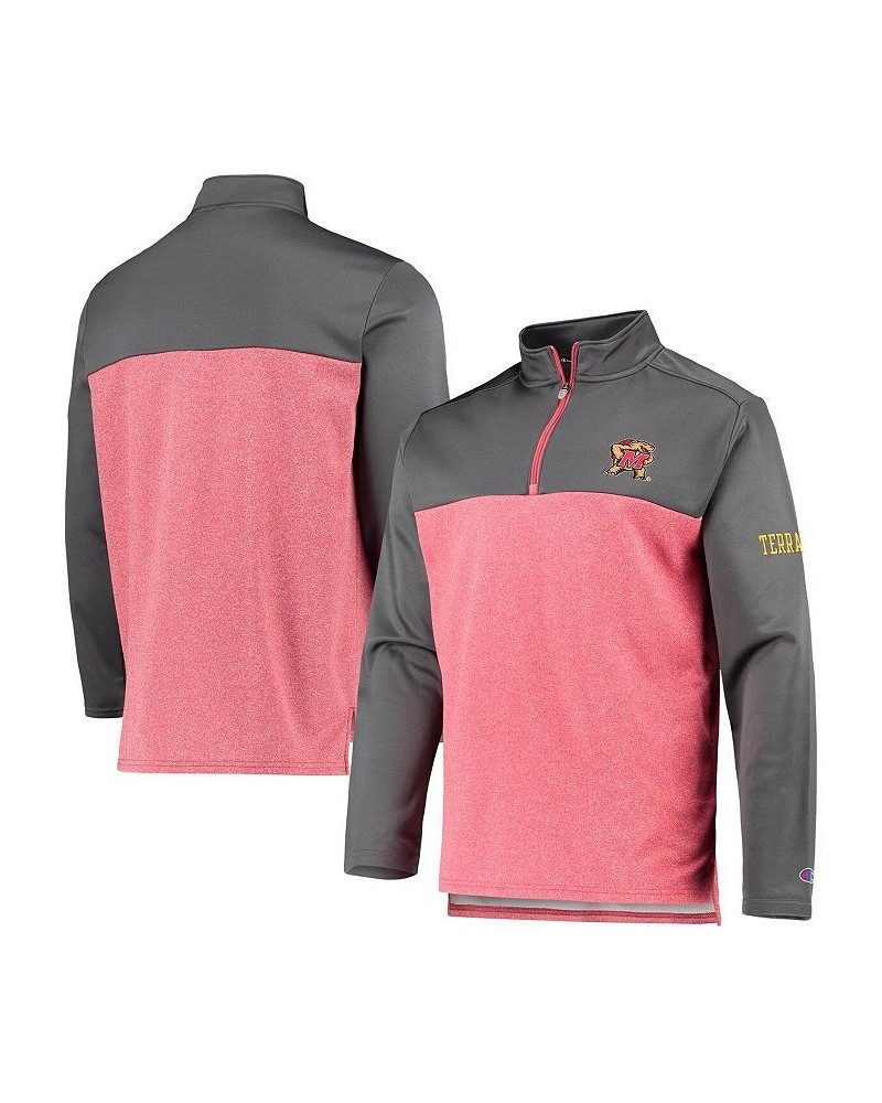 Men's Red Maryland Terrapins Gameday Quarter-Zip Jacket $28.20 Jackets