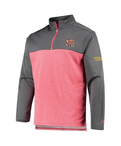 Men's Red Maryland Terrapins Gameday Quarter-Zip Jacket $28.20 Jackets