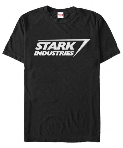 Marvel Men's Iron Man Stark Industries Logo Short Sleeve T-Shirt Black $15.40 T-Shirts