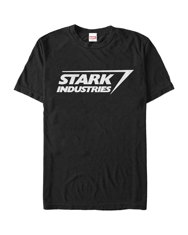 Marvel Men's Iron Man Stark Industries Logo Short Sleeve T-Shirt Black $15.40 T-Shirts