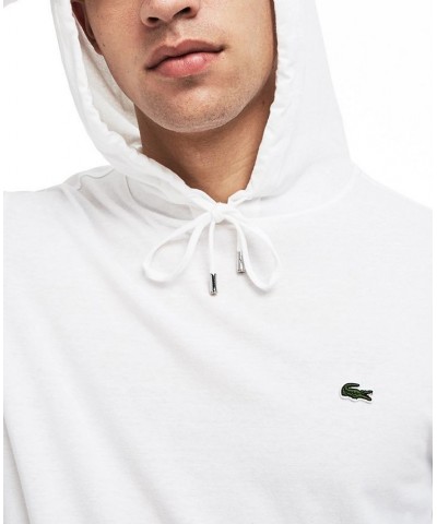 Hoodie Jersey Long Sleeve Tee Shirt with Kangaroo Pocket White $54.00 T-Shirts