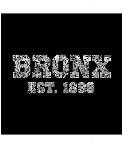 Bronx Neighborhoods Men's Raglan Word Art T-shirt Black $19.35 T-Shirts