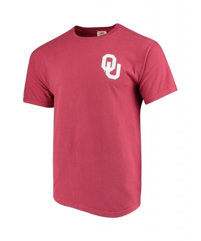 Men's Crimson Oklahoma Sooners Baseball Flag Comfort Colors T-shirt $17.64 T-Shirts