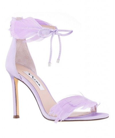 Women's Dianne Feather Detail Evening Pumps Purple $55.93 Shoes