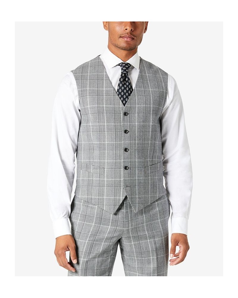 Men's Slim-Fit Vested Wool Suit Black $73.80 Suits