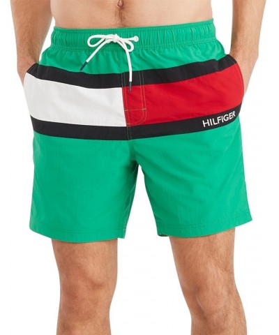 Men's Tommy Flag 7" Swim Trunks PD05 $17.34 Swimsuits