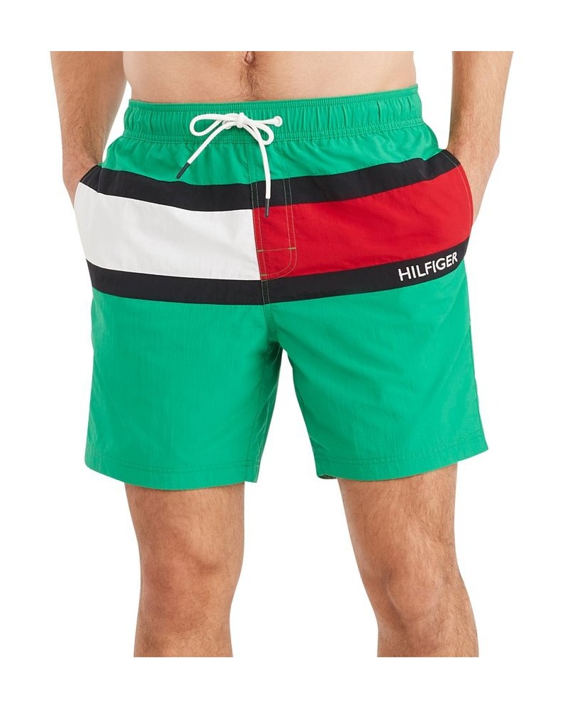 Men's Tommy Flag 7" Swim Trunks PD05 $17.34 Swimsuits