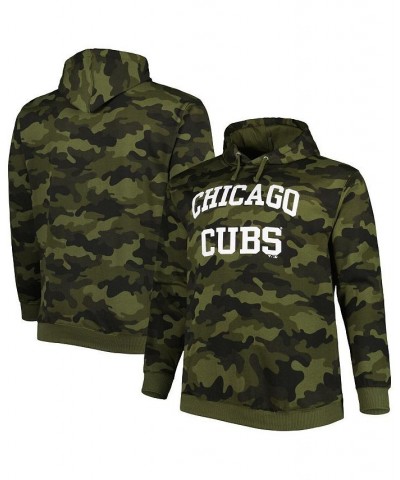 Men's Camo Chicago Cubs Allover Print Big and Tall Pullover Hoodie $45.89 Sweatshirt