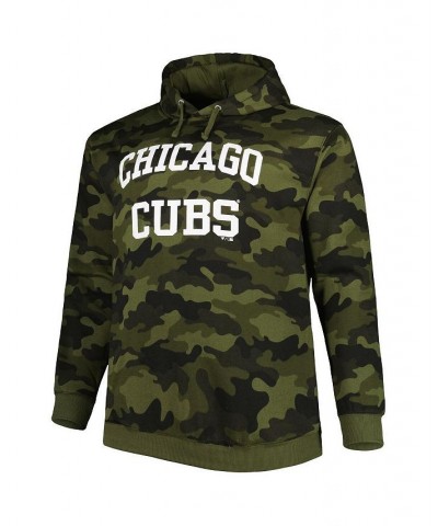 Men's Camo Chicago Cubs Allover Print Big and Tall Pullover Hoodie $45.89 Sweatshirt