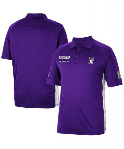 Men's Purple Northwestern Wildcats OHT Military-Inspired Appreciation Snow Camo Polo Shirt $25.80 Polo Shirts