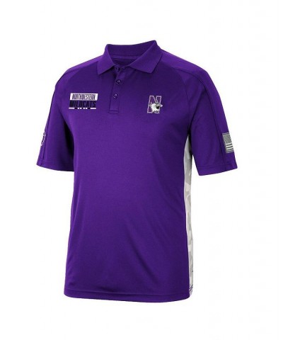 Men's Purple Northwestern Wildcats OHT Military-Inspired Appreciation Snow Camo Polo Shirt $25.80 Polo Shirts