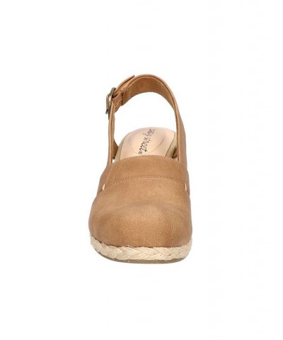 Women's Stargaze Espadrille Slingback Wedges Tan/Beige $34.50 Shoes