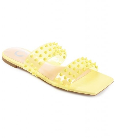 Women's Katari Lucite Sandals Yellow $37.60 Shoes