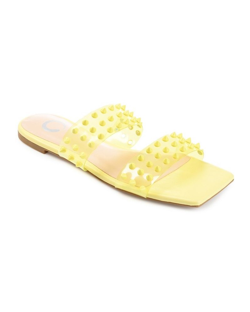 Women's Katari Lucite Sandals Yellow $37.60 Shoes