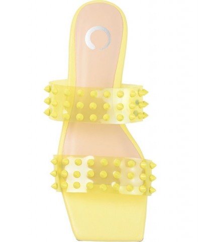 Women's Katari Lucite Sandals Yellow $37.60 Shoes