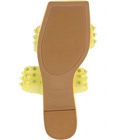 Women's Katari Lucite Sandals Yellow $37.60 Shoes