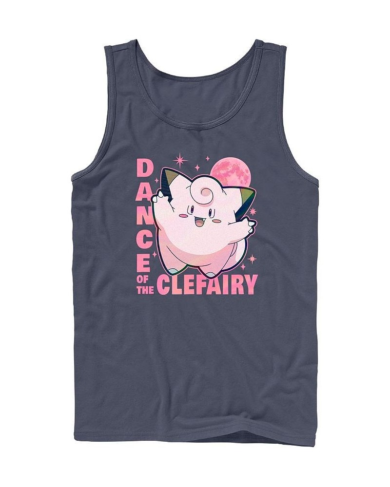 Men's Clefairy Dance Tank Blue $19.24 T-Shirts