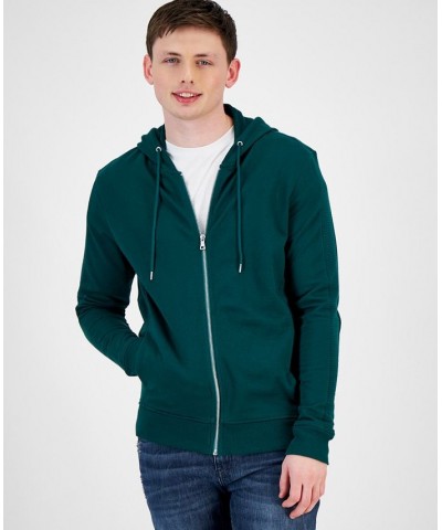 Men's INC Fortune Full Zip Hoodie Green $23.96 Sweatshirt