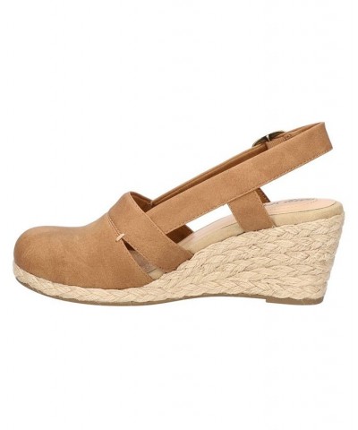 Women's Stargaze Espadrille Slingback Wedges Tan/Beige $34.50 Shoes