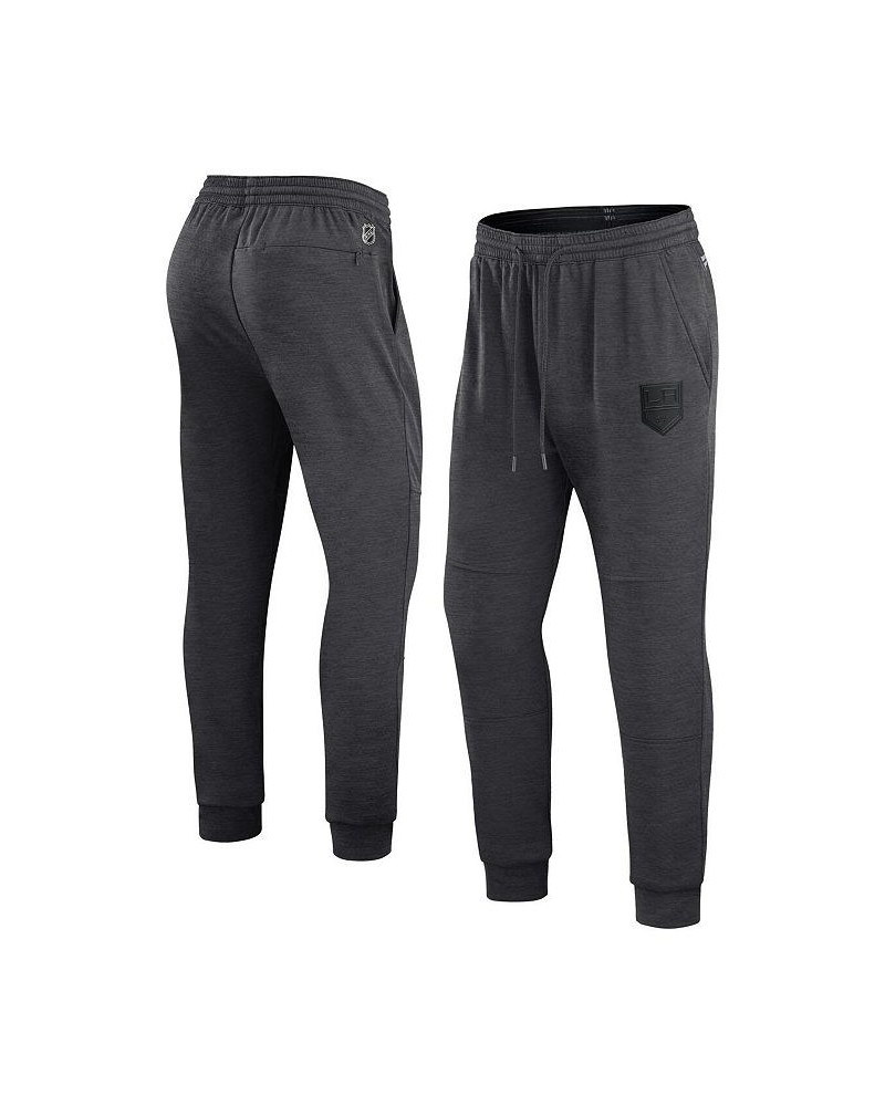 Men's Branded Heather Charcoal Los Angeles Kings Authentic Pro Road Jogger Sweatpants $38.68 Pants