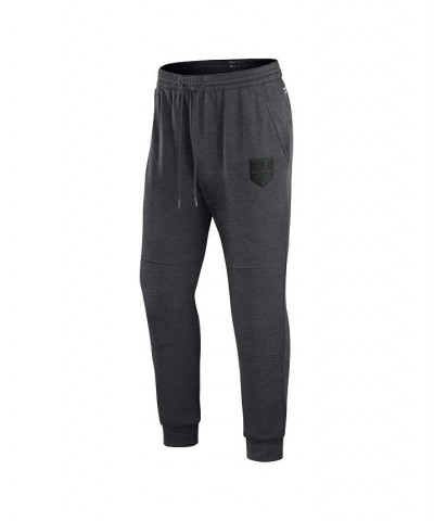 Men's Branded Heather Charcoal Los Angeles Kings Authentic Pro Road Jogger Sweatpants $38.68 Pants