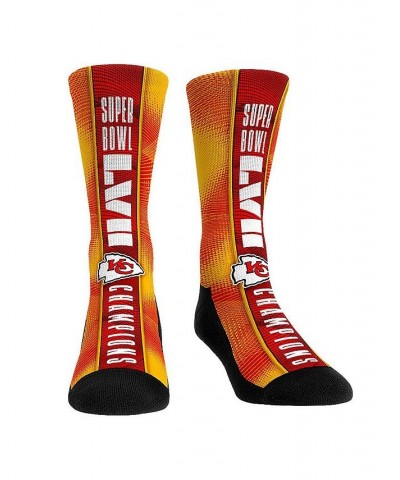 Men's and Women's Socks Kansas City Chiefs Super Bowl LVII Champions Striation Stripe Crew Socks $16.79 Socks