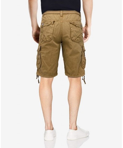 Men's Belted Snap Pocket Cargo Shorts Tan/Beige $27.55 Shorts