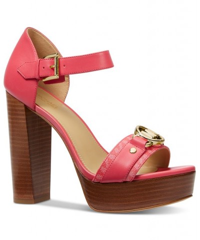 Women's Rory Ankle-Strap Platform Dress Sandals Pink $84.00 Shoes