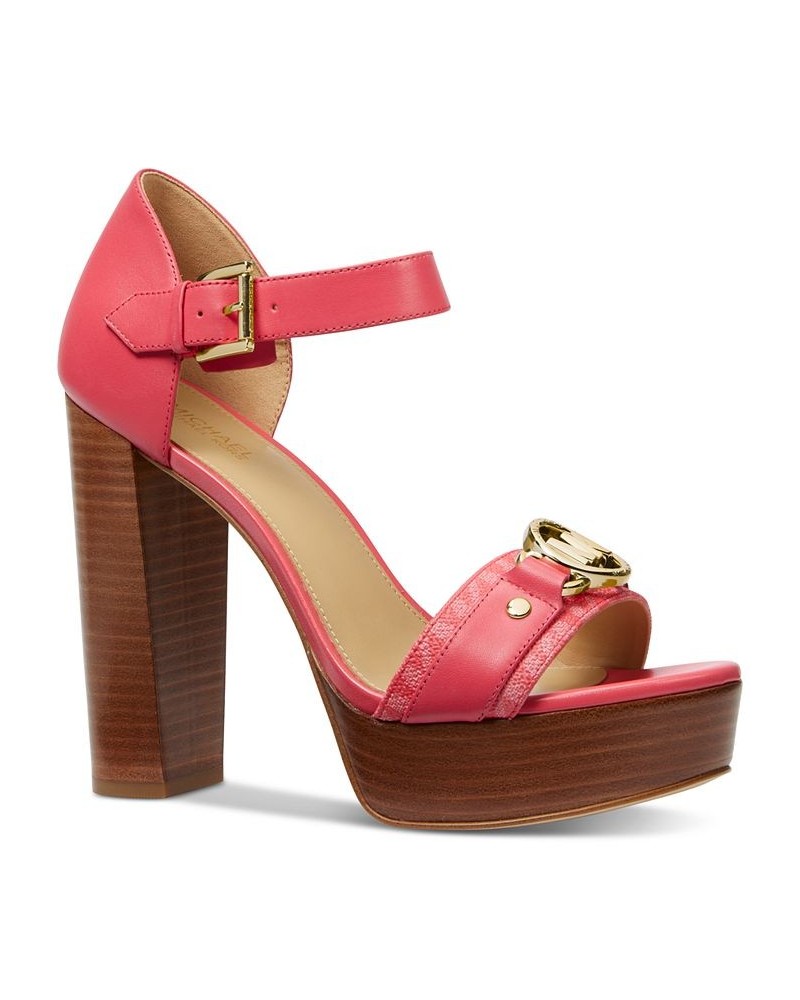 Women's Rory Ankle-Strap Platform Dress Sandals Pink $84.00 Shoes