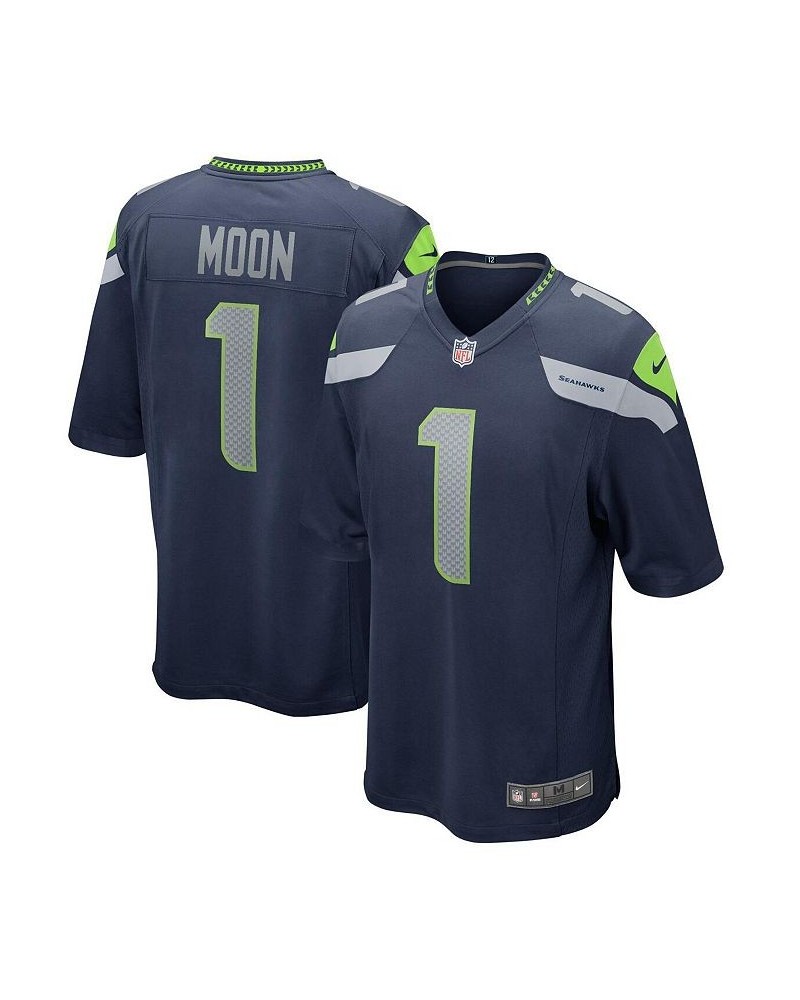 Men's Warren Moon College Navy Seattle Seahawks Game Retired Player Jersey $49.22 Jersey