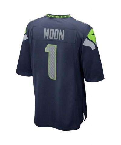 Men's Warren Moon College Navy Seattle Seahawks Game Retired Player Jersey $49.22 Jersey