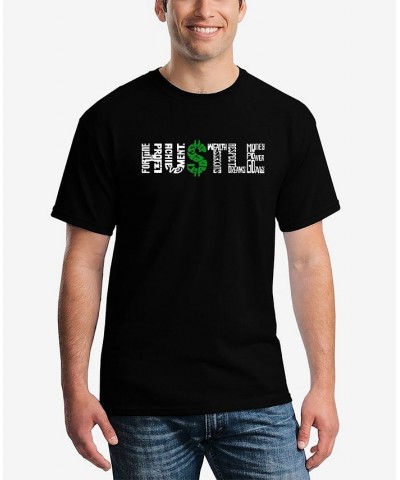 Men's Word Art Hustle T-shirt Black $13.49 T-Shirts