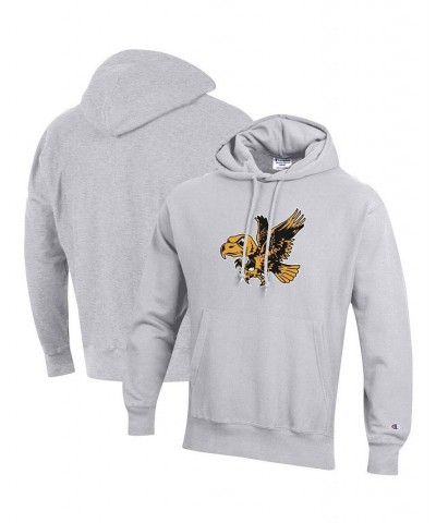 Men's Heathered Gray Iowa Hawkeyes Vault Logo Reverse Weave Pullover Hoodie $49.39 Sweatshirt