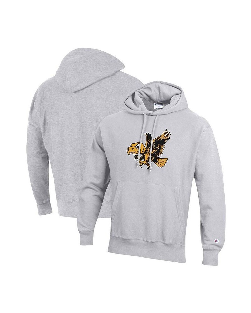 Men's Heathered Gray Iowa Hawkeyes Vault Logo Reverse Weave Pullover Hoodie $49.39 Sweatshirt