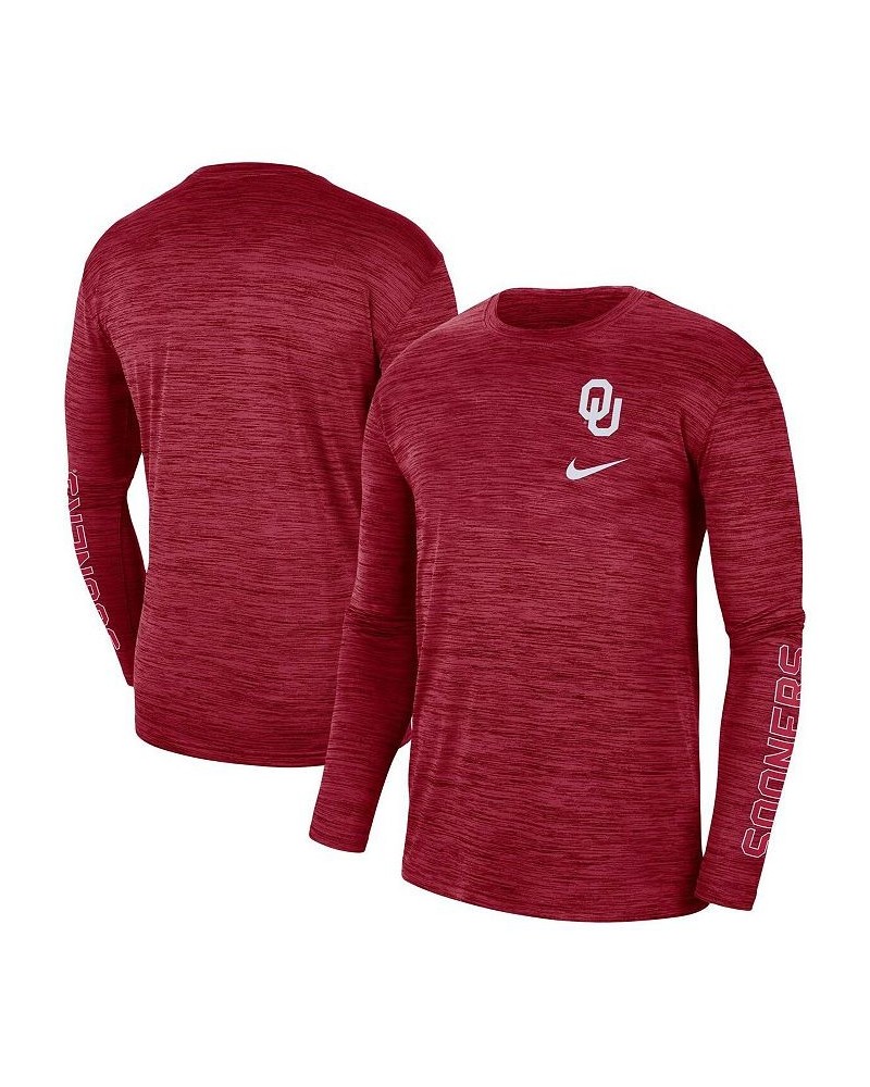 Men's Crimson Oklahoma Sooners Velocity Legend Team Performance Long Sleeve T-shirt $25.49 T-Shirts