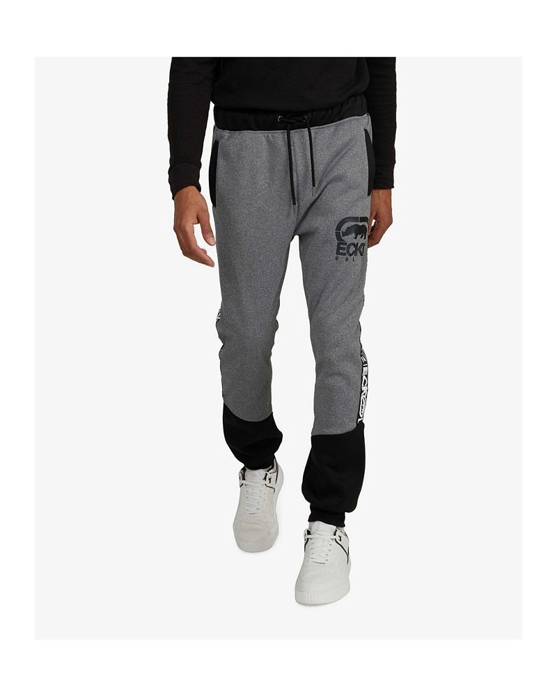 Men's Big and Tall Basic Blocked Tape Joggers Gray $42.12 Pants