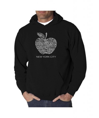 Men's Word Art Hooded Sweatshirt - Neighborhoods in NYC Black $34.19 Sweatshirt